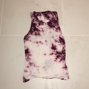 American Eagle Maroon Tie-Dye Tank Top